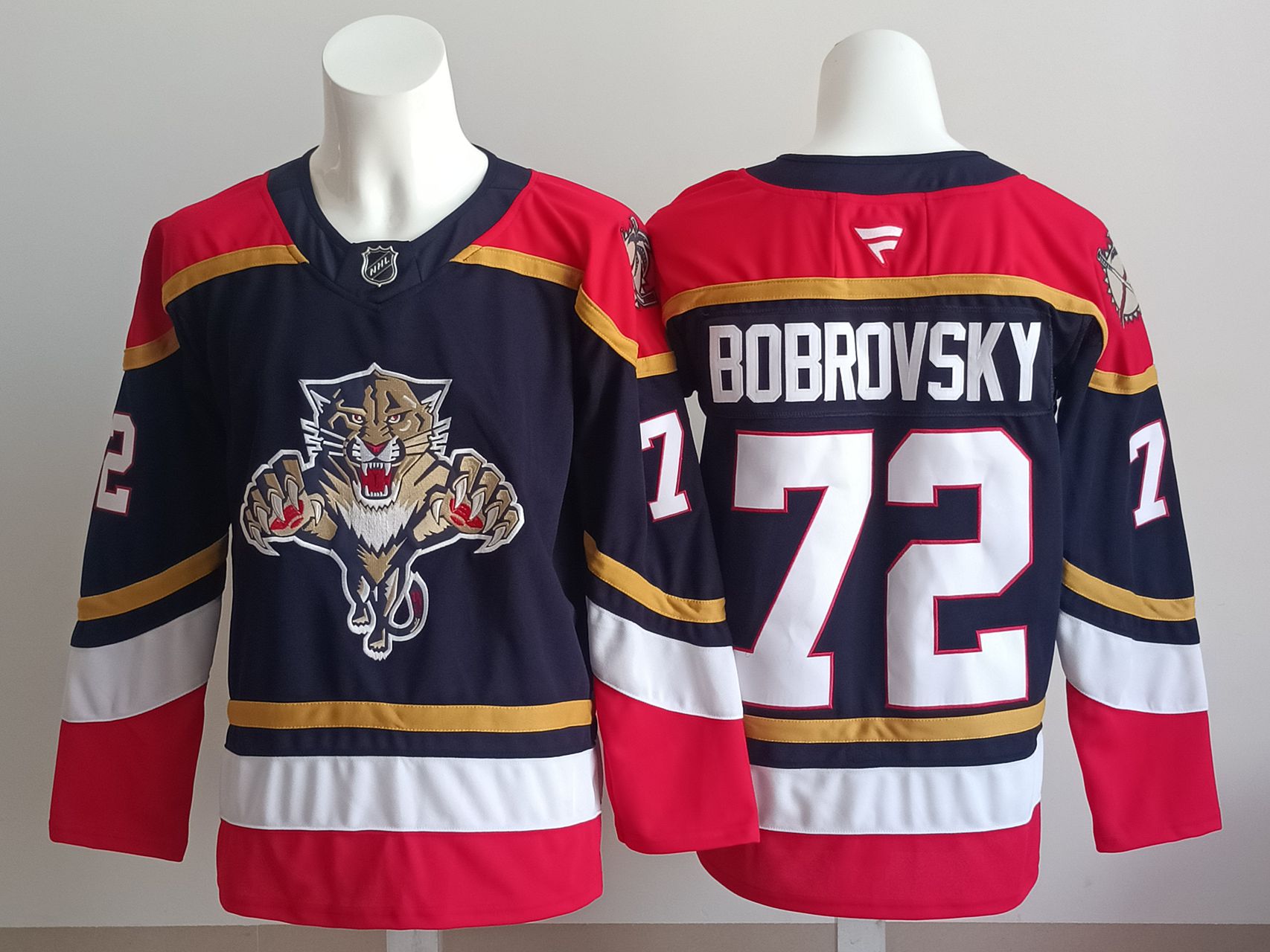 Men Florida Panthers #72 Bobrovsky Blue Throwback 2025 NHL Jersey style 001->florida panthers->NHL Jersey